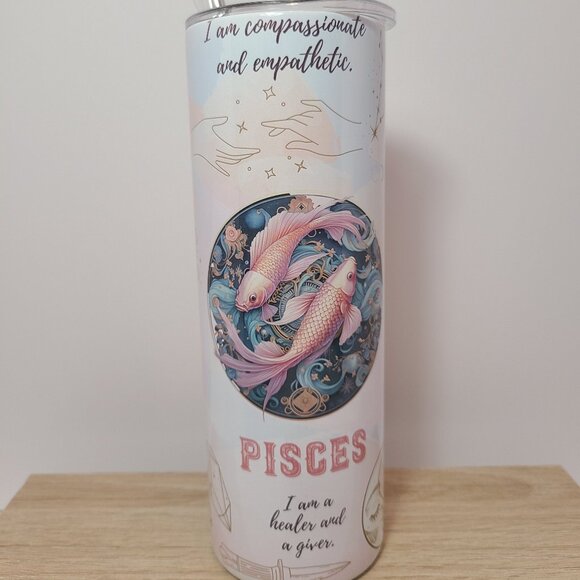 Pisces Zodiac Tumbler & Bookmark Bundle – The Crowing Hen - Picture 8 of 11